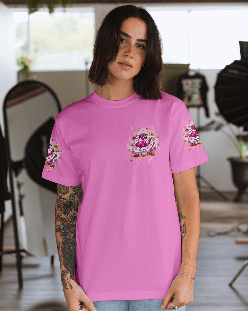 PRETTY IN PINK FLAMINGO ALL OVER PRINT - TLTW2006245