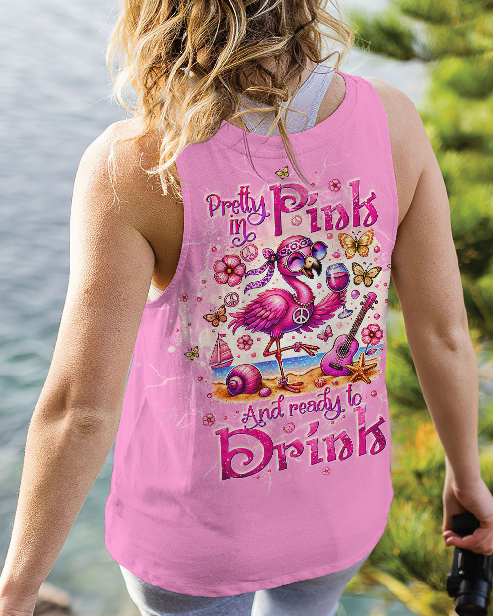 PRETTY IN PINK FLAMINGO ALL OVER PRINT - TLTW2006245