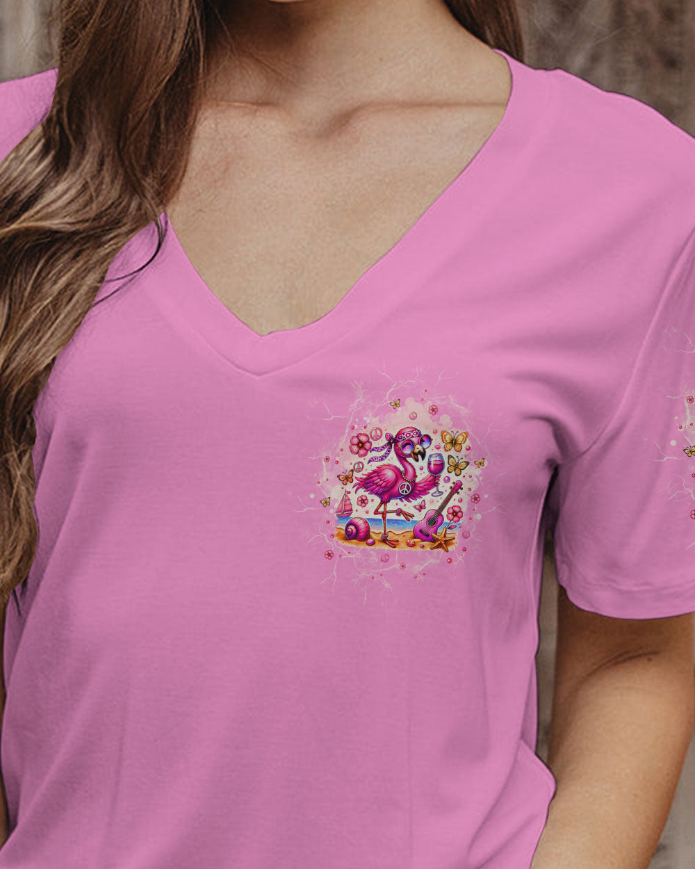 PRETTY IN PINK FLAMINGO ALL OVER PRINT - TLTW2006245