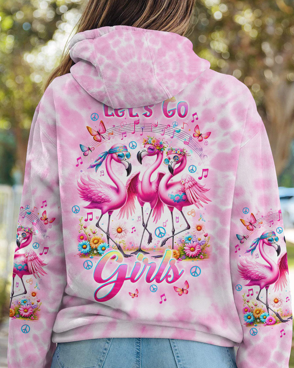 LET'S GO GIRLS FLAMINGO ALL OVER PRINT - TLTW2012233