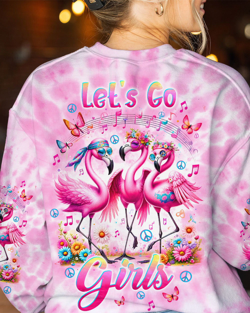 LET'S GO GIRLS FLAMINGO ALL OVER PRINT - TLTW2012233