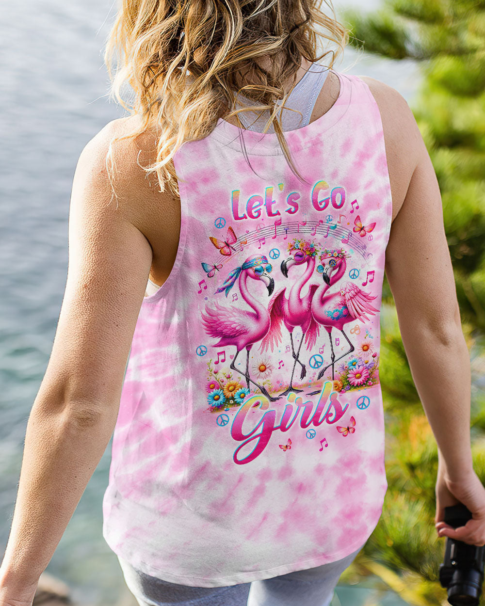 LET'S GO GIRLS FLAMINGO ALL OVER PRINT - TLTW2012233