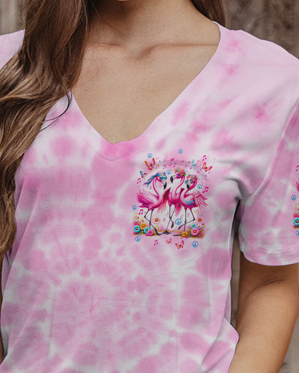 LET'S GO GIRLS FLAMINGO ALL OVER PRINT - TLTW2012233