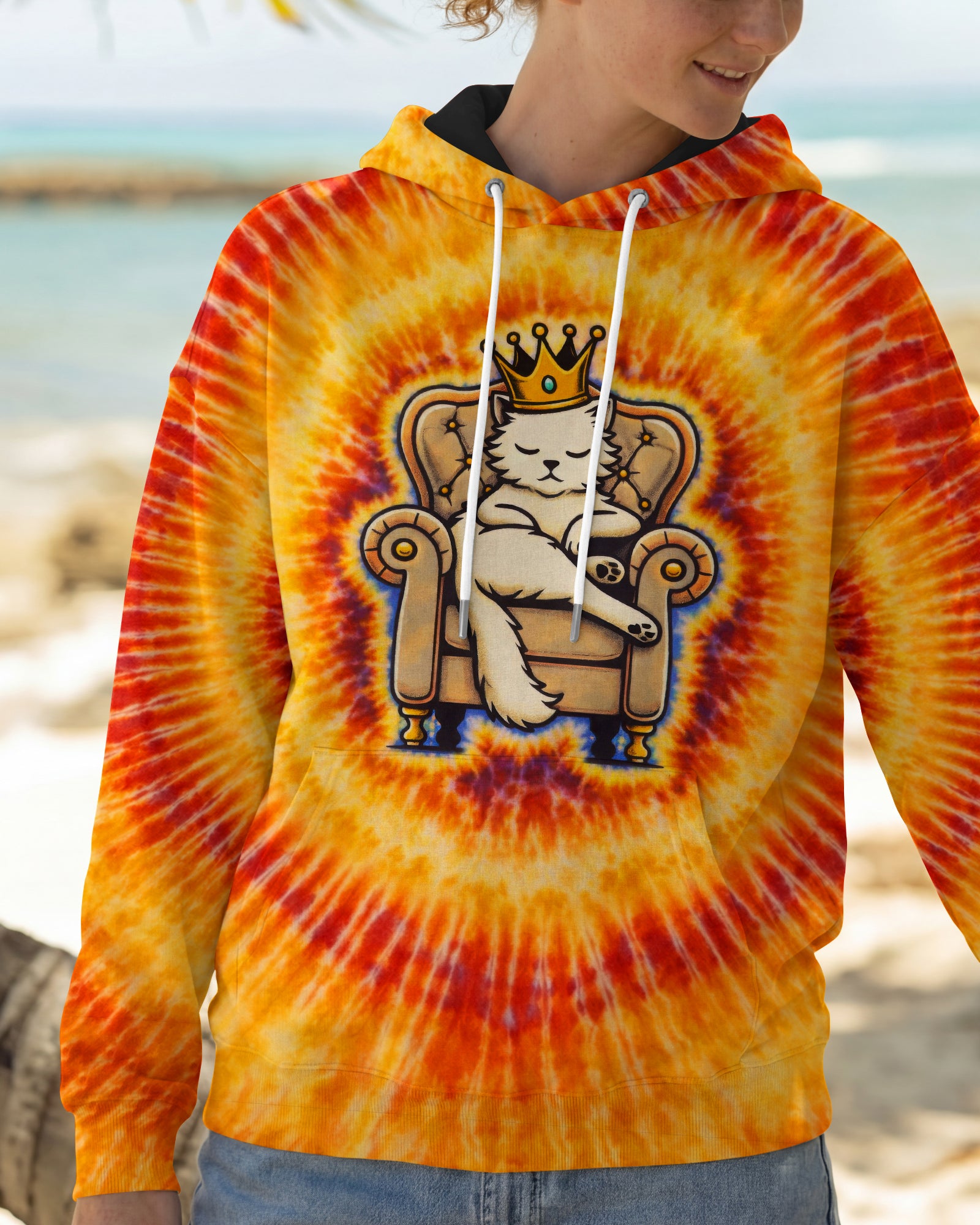 I'M NOT BOSSY QUEEN CAT SWIRL ALL OVER PRINT - TLTW2101261