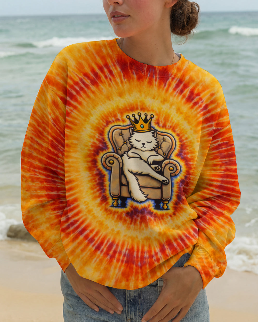 I'M NOT BOSSY QUEEN CAT SWIRL ALL OVER PRINT - TLTW2101261