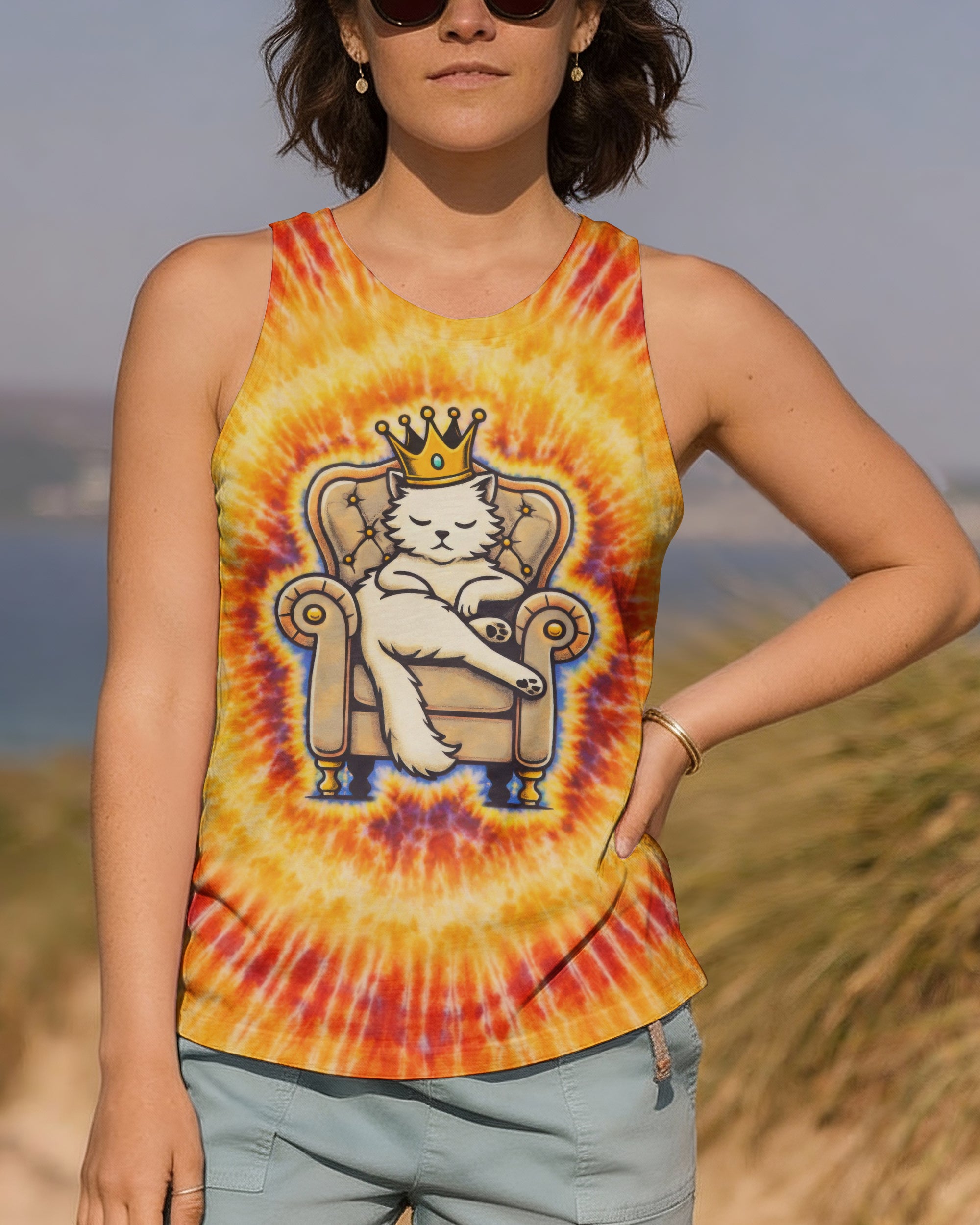I'M NOT BOSSY QUEEN CAT SWIRL ALL OVER PRINT - TLTW2101261