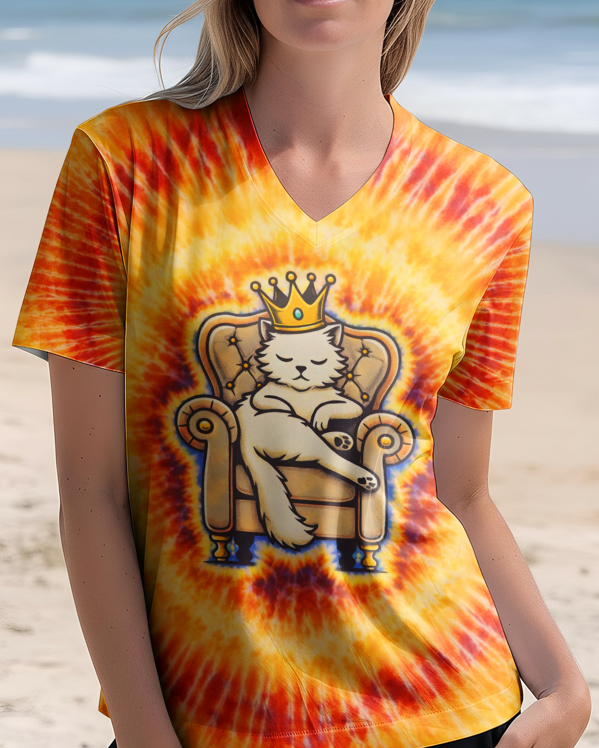 I'M NOT BOSSY QUEEN CAT SWIRL ALL OVER PRINT - TLTW2101261