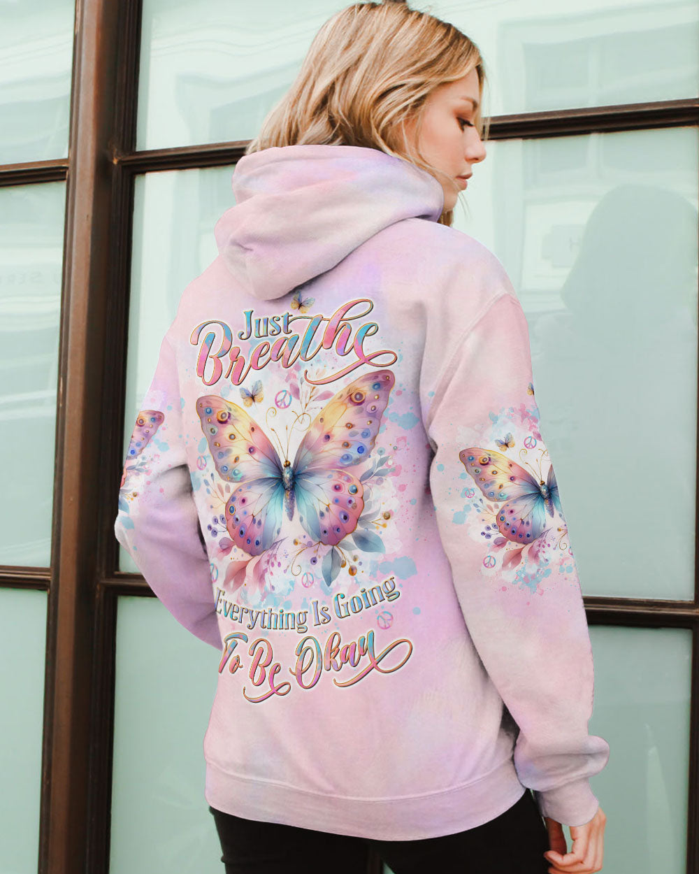 JUST BREATHE BUTTERFLY ALL OVER PRINT - TLTW2103242