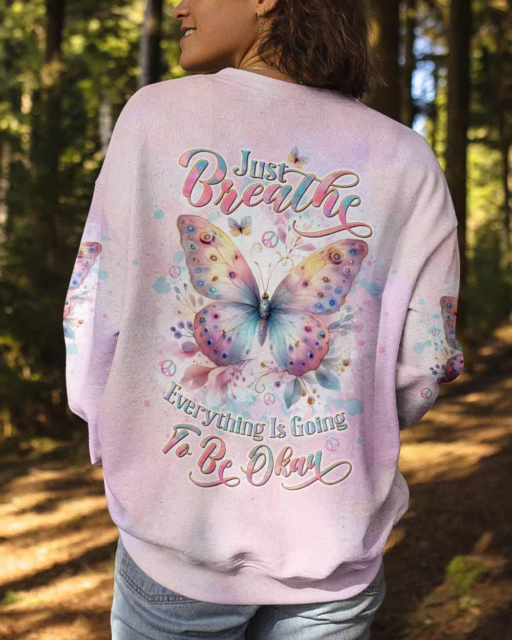 JUST BREATHE BUTTERFLY ALL OVER PRINT - TLTW2103242