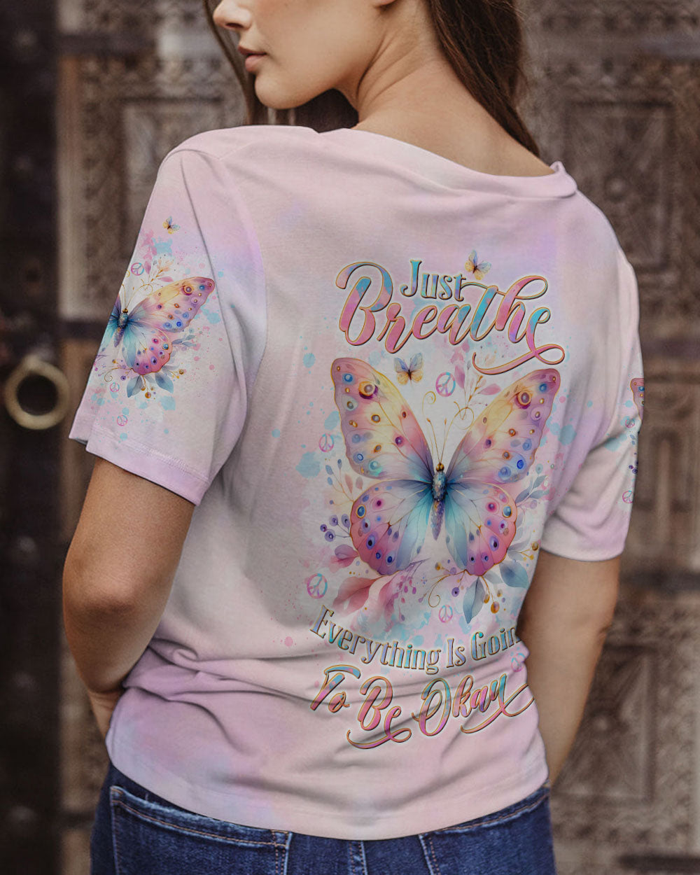 JUST BREATHE BUTTERFLY ALL OVER PRINT - TLTW2103242