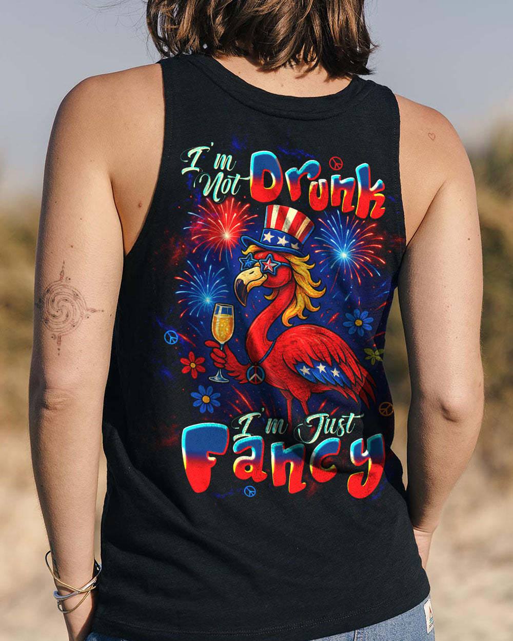 I'M JUST FANCY FLAMINGO ALL OVER PRINT   - TLTW2105252