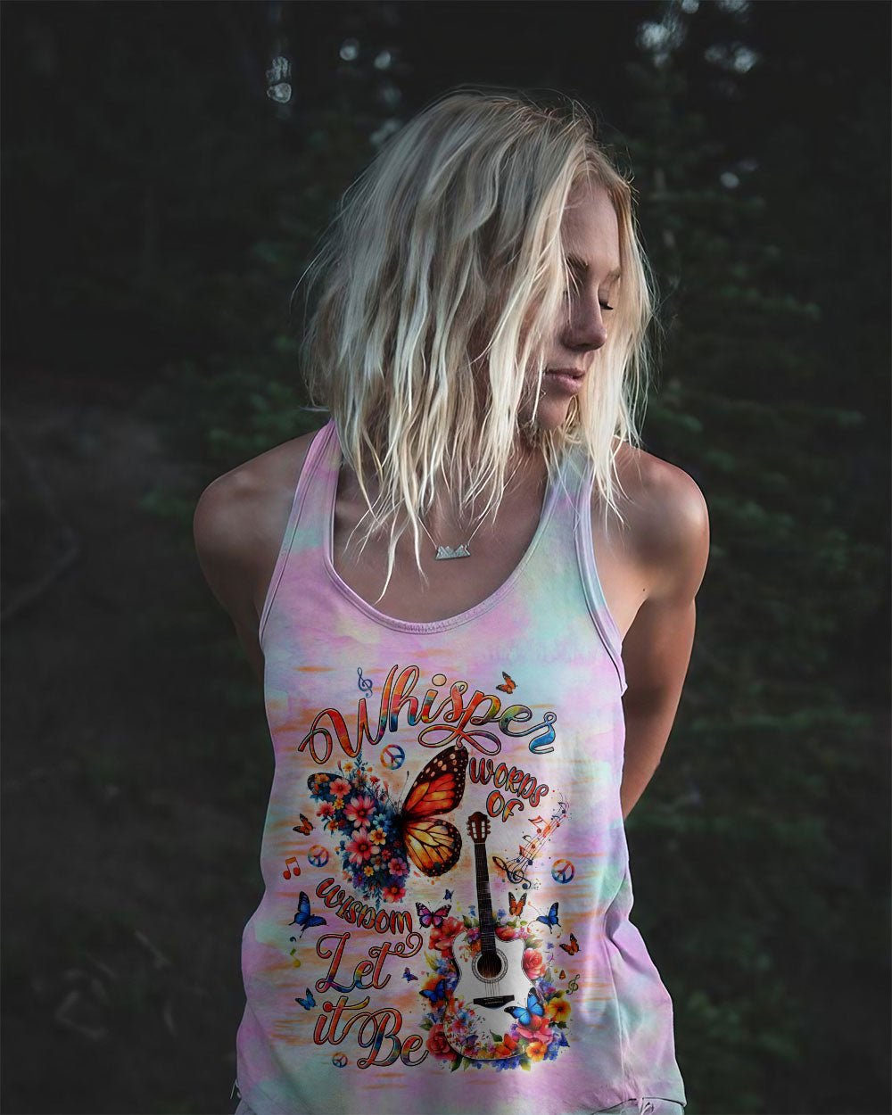 WHISPER WORDS OF WISDOM LET IT BE BUTTERFLY GUITAR ALL OVER PRINT - TLTW2204251