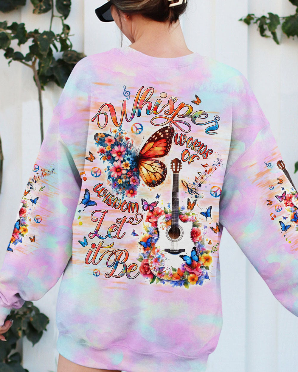 WHISPER WORDS OF WISDOM LET IT BE BUTTERFLY GUITAR ALL OVER PRINT - TLTW2204251