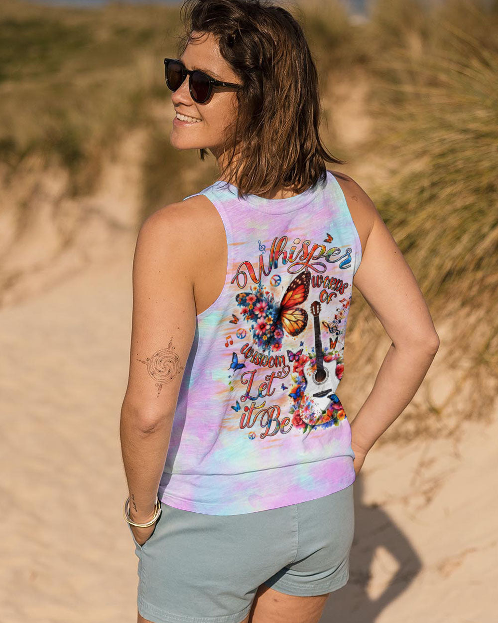 WHISPER WORDS OF WISDOM LET IT BE BUTTERFLY GUITAR ALL OVER PRINT - TLTW2204251