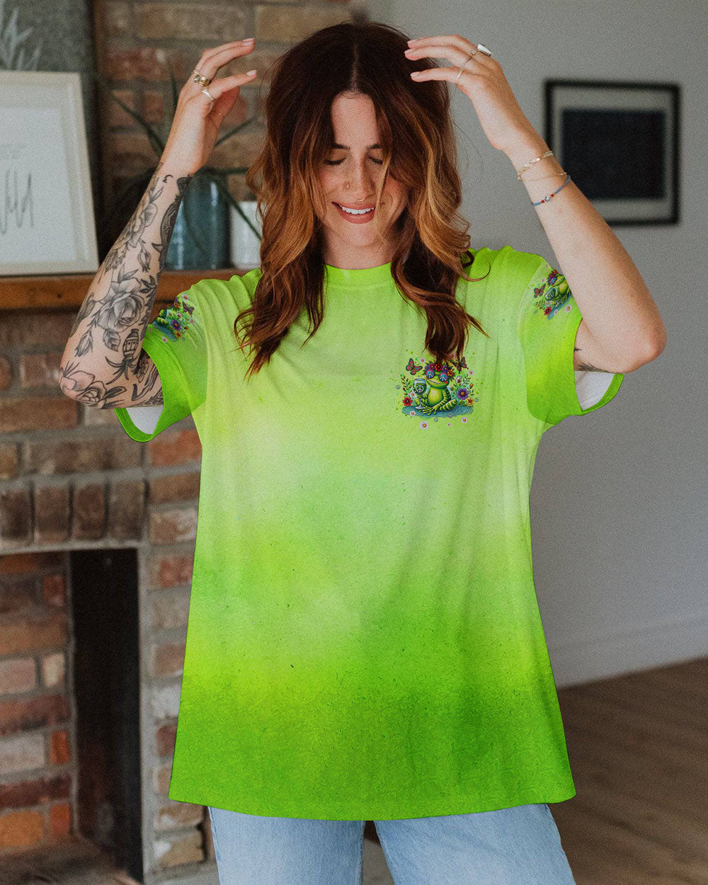 I'M JUST FANCY FROG ALL OVER PRINT - TLTW2207244