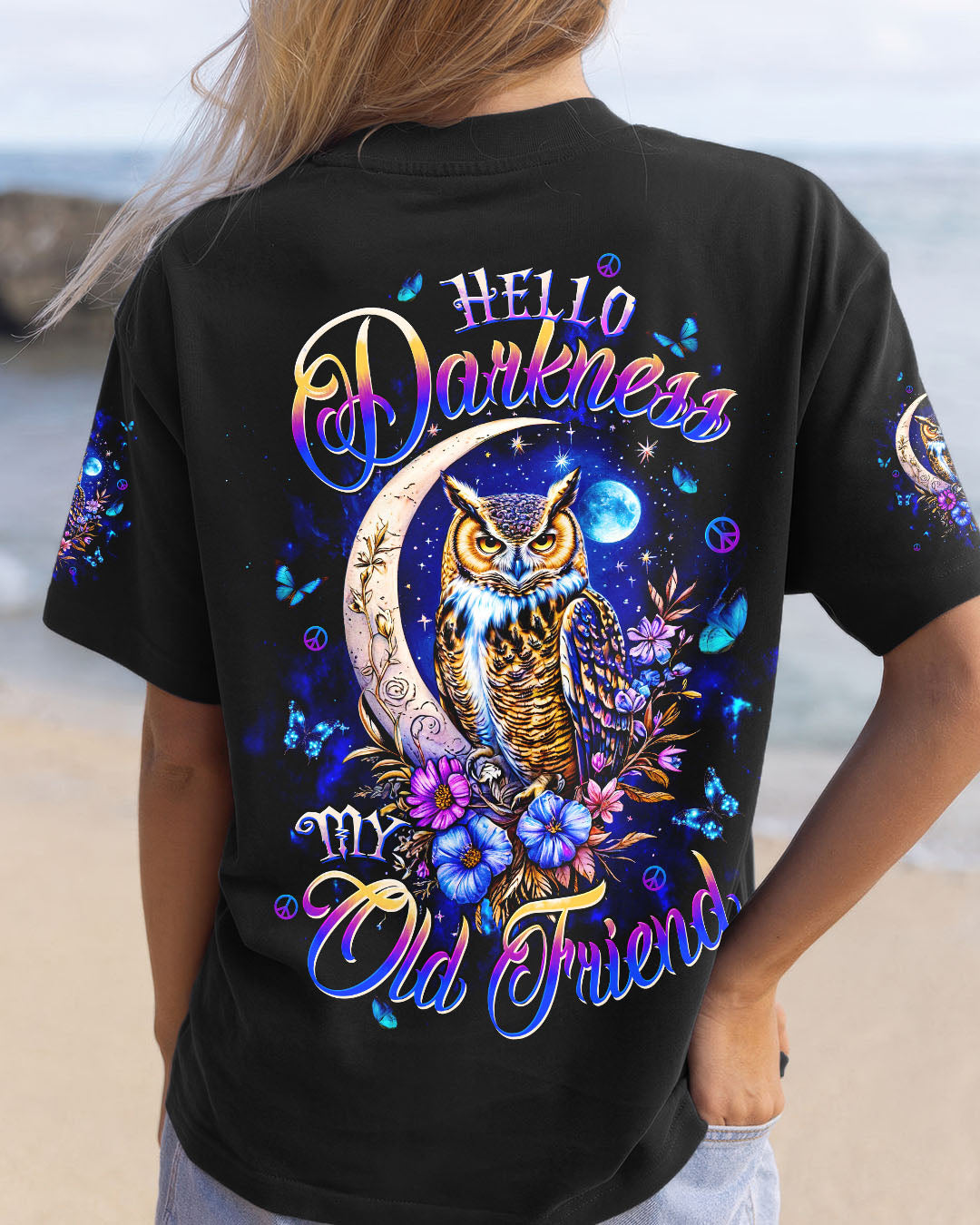 HELLO DARKNESS MY OLD FRIEND OWL ALL OVER PRINT - TLTW2209252
