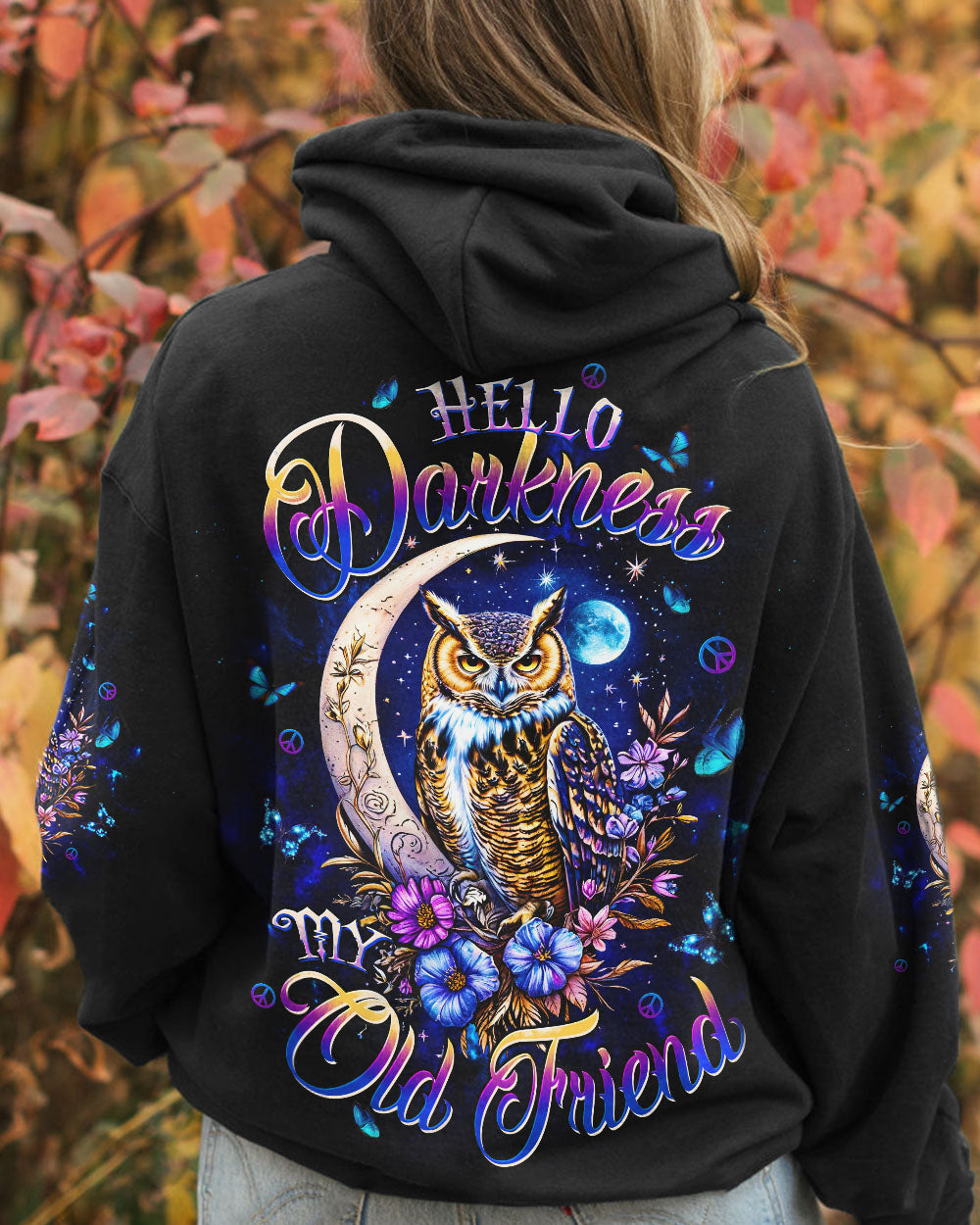 HELLO DARKNESS MY OLD FRIEND OWL ALL OVER PRINT - TLTW2209252