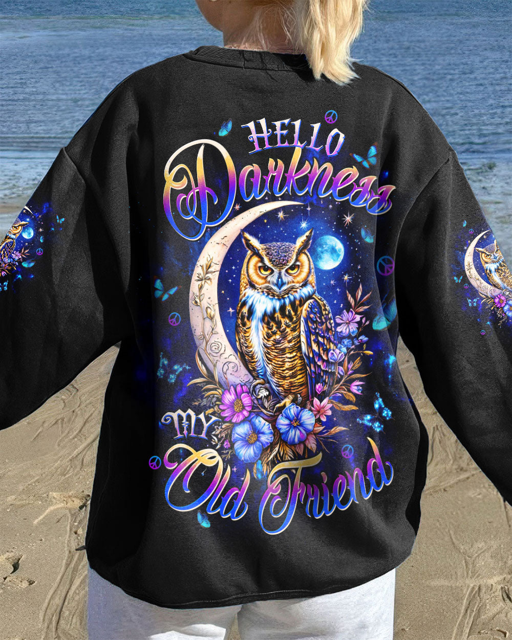 HELLO DARKNESS MY OLD FRIEND OWL ALL OVER PRINT - TLTW2209252