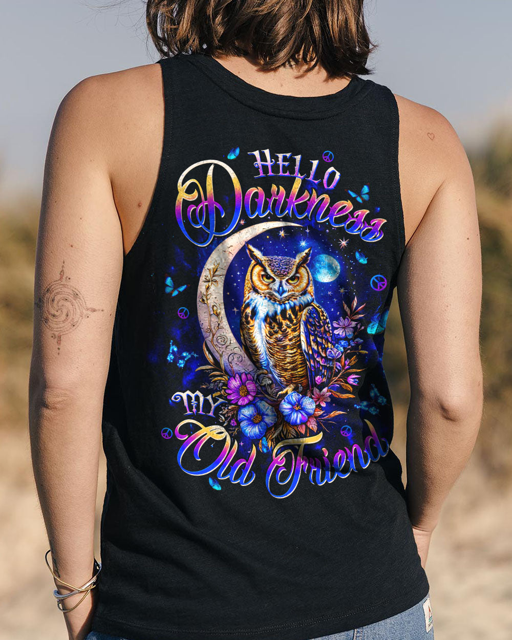 HELLO DARKNESS MY OLD FRIEND OWL ALL OVER PRINT - TLTW2209252