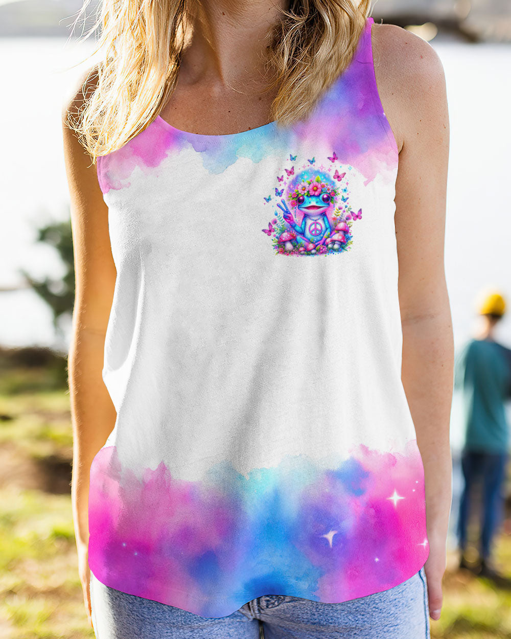PEACE AND LOVE KIND OF GIRL FROG ALL OVER PRINT - TLTW2301243