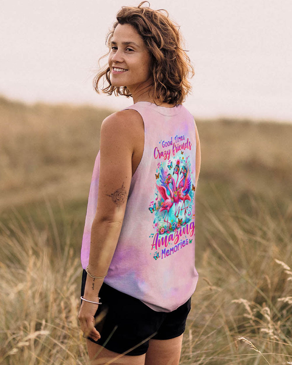 GOOD TIMES CRAZY FRIEND FLAMINGO ALL OVER PRINT - TLTW2304243