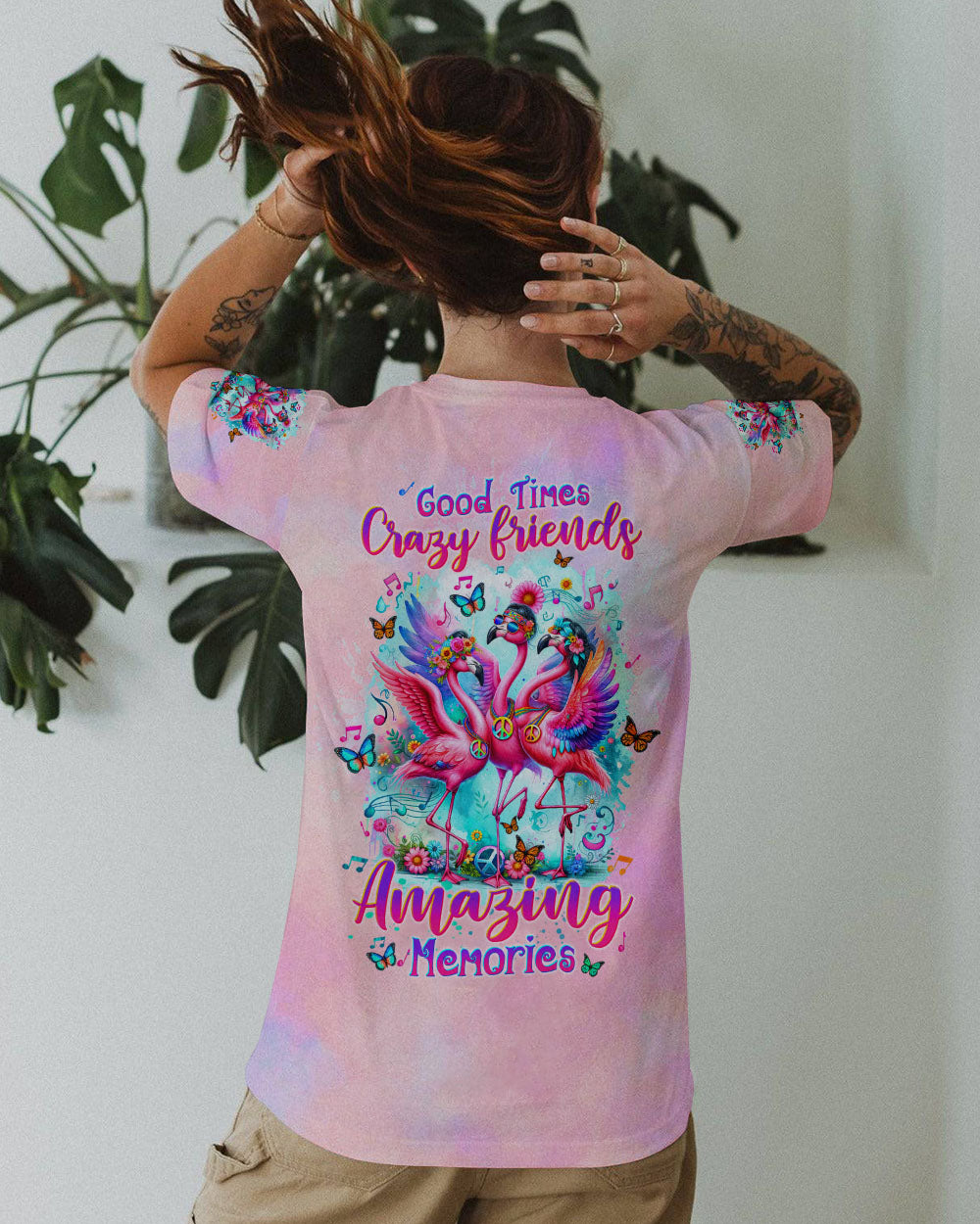 GOOD TIMES CRAZY FRIEND FLAMINGO ALL OVER PRINT - TLTW2304243