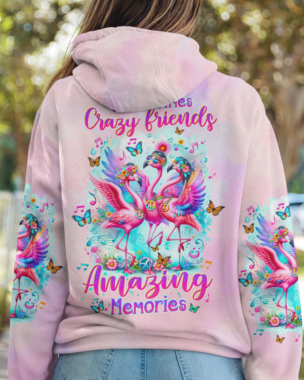 GOOD TIMES CRAZY FRIEND FLAMINGO ALL OVER PRINT - TLTW2304243