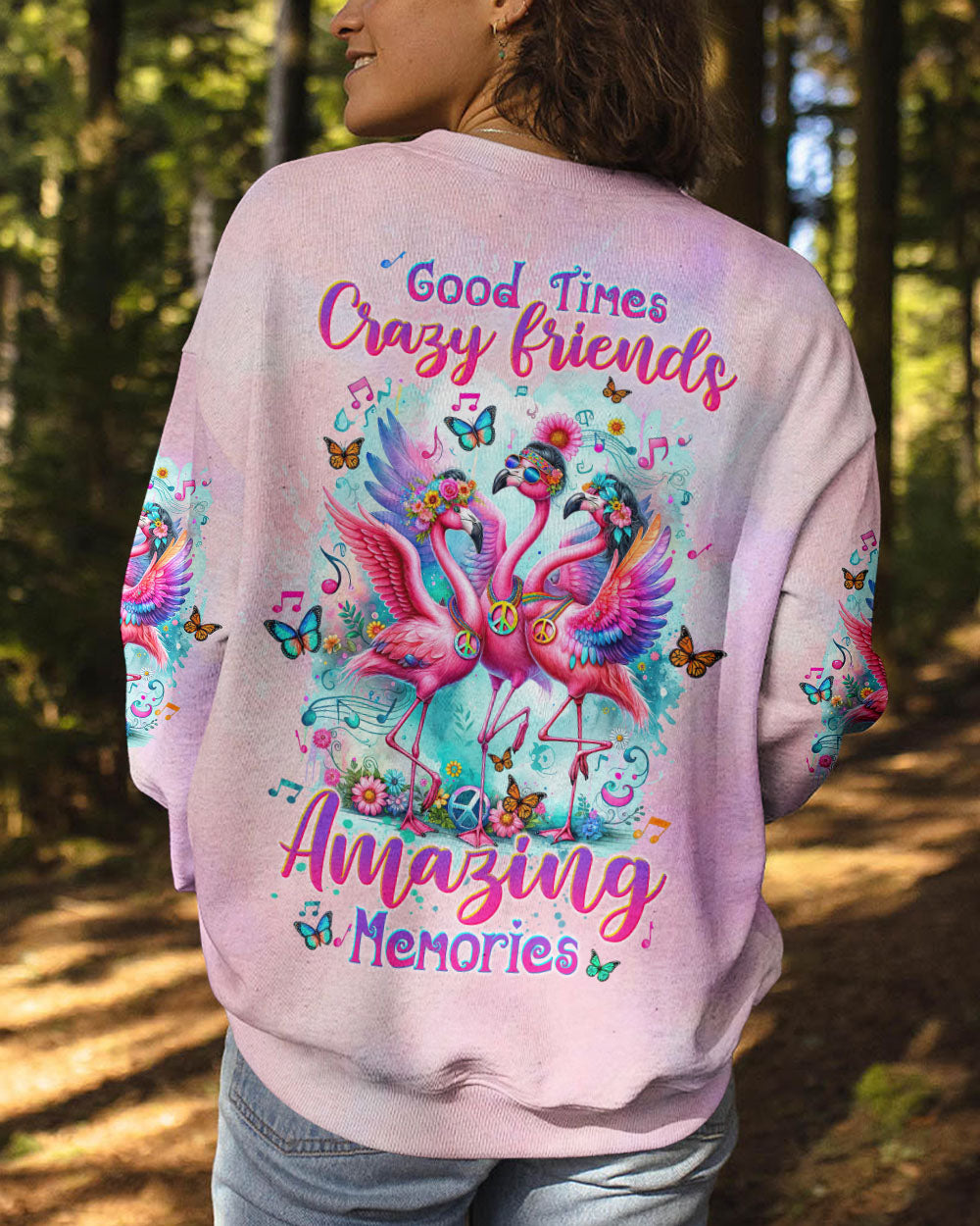 GOOD TIMES CRAZY FRIEND FLAMINGO ALL OVER PRINT - TLTW2304243