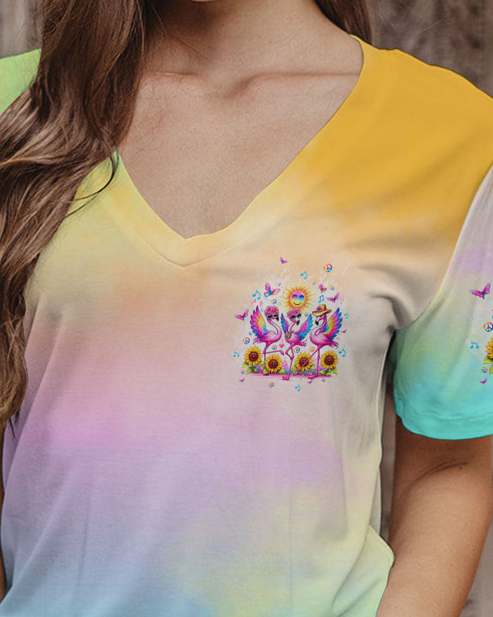 TRUE FRIENDS ARE LIKE BRIGHT SUNFLOWERS FLAMINGO ALL OVER PRINT - TLTW2304244