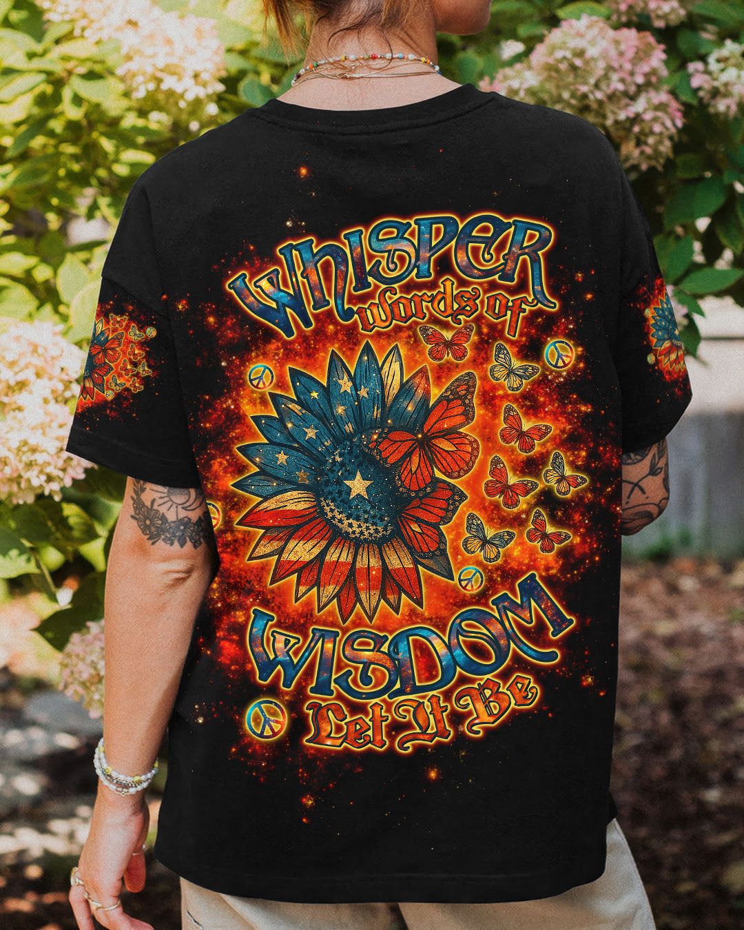 WHISPER WORDS OF WISDOM LET IT BE BUTTERFLY SUNFLOWER  ALL OVER PRINT - TLTW2304251