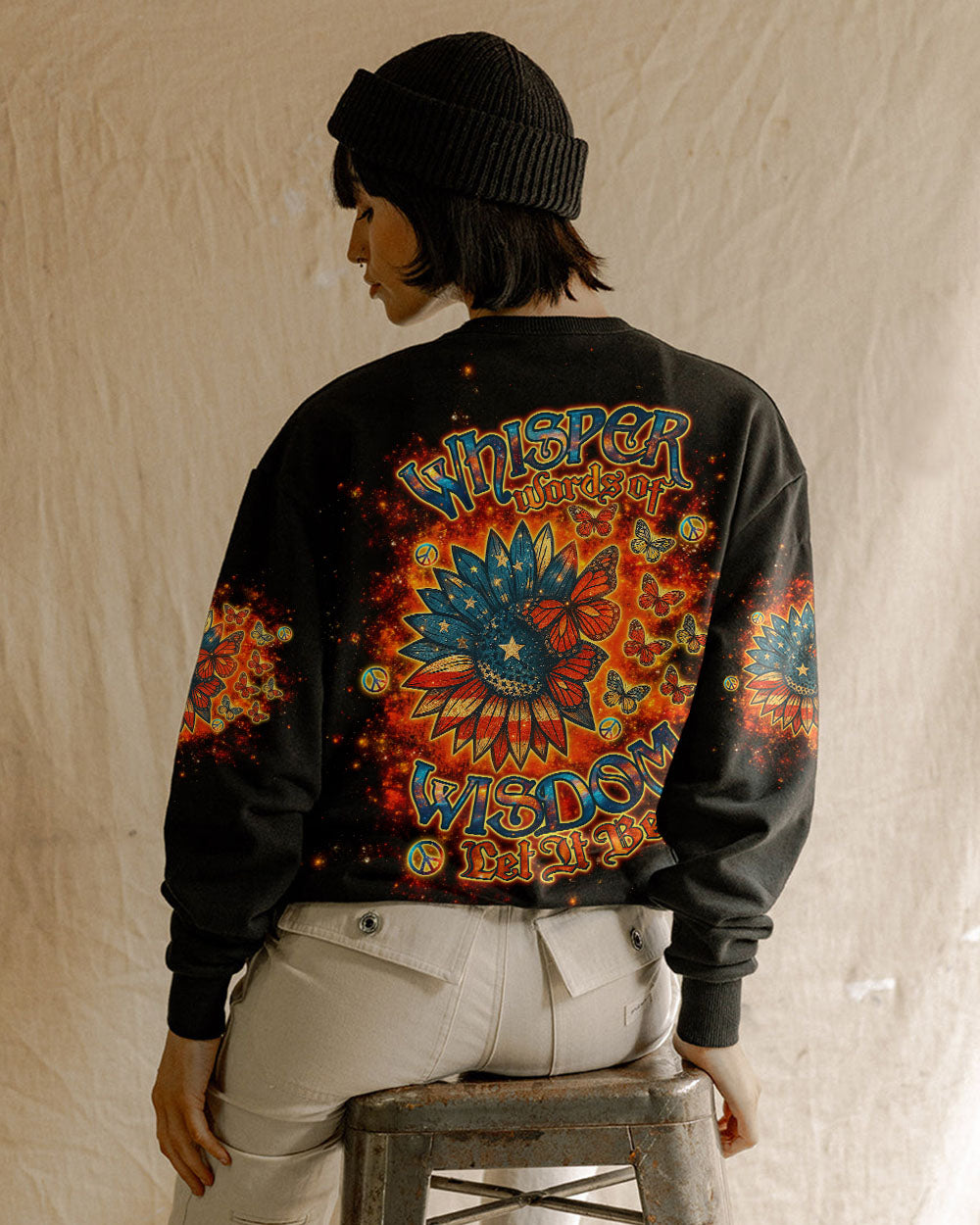 WHISPER WORDS OF WISDOM LET IT BE BUTTERFLY SUNFLOWER  ALL OVER PRINT - TLTW2304251