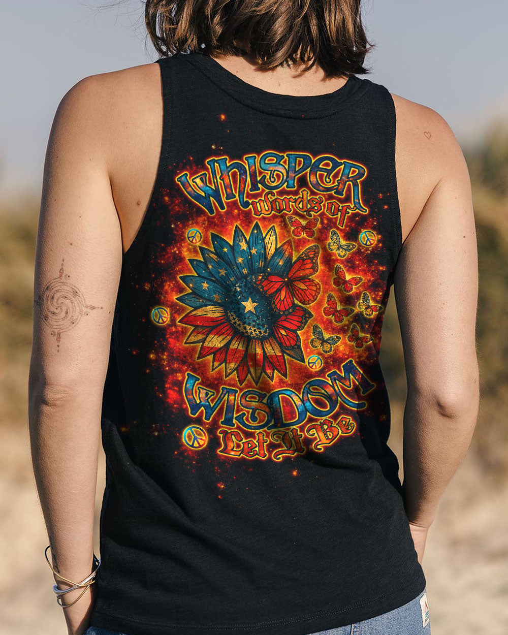 WHISPER WORDS OF WISDOM LET IT BE BUTTERFLY SUNFLOWER  ALL OVER PRINT - TLTW2304251