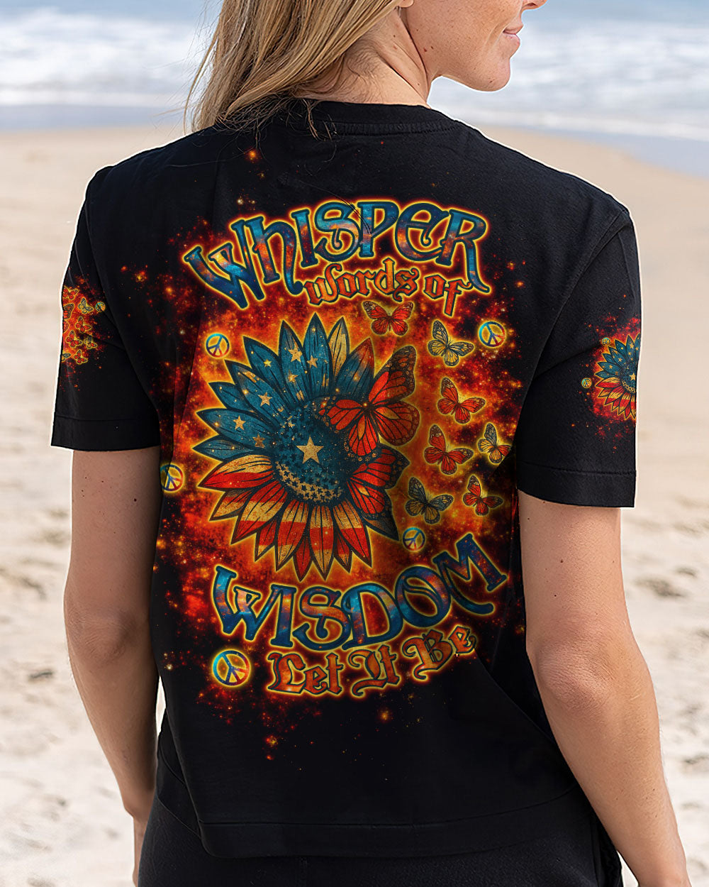 WHISPER WORDS OF WISDOM LET IT BE BUTTERFLY SUNFLOWER  ALL OVER PRINT - TLTW2304251