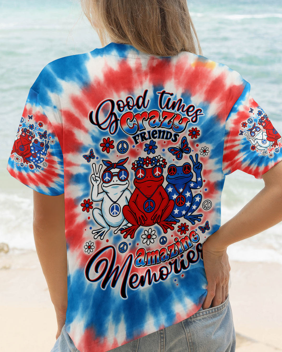 GOOD TIMES CRAZY FRIEND FROG ALL OVER PRINT - TLTW2305253