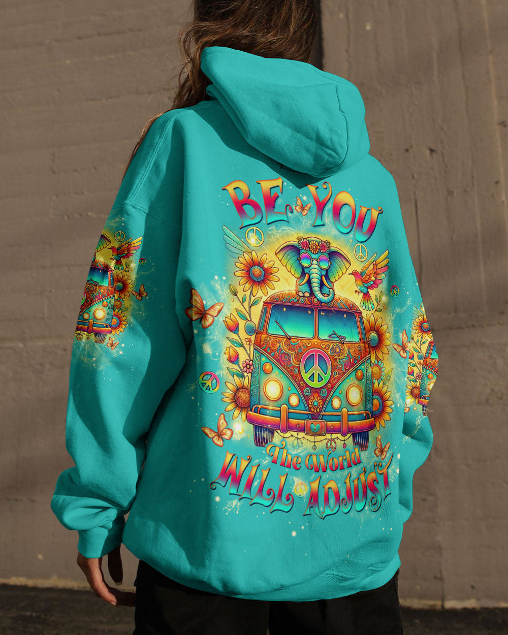 BE YOU THE WORLD WILL ADJUST ELEPHANT ALL OVER PRINT - TLTW2308244