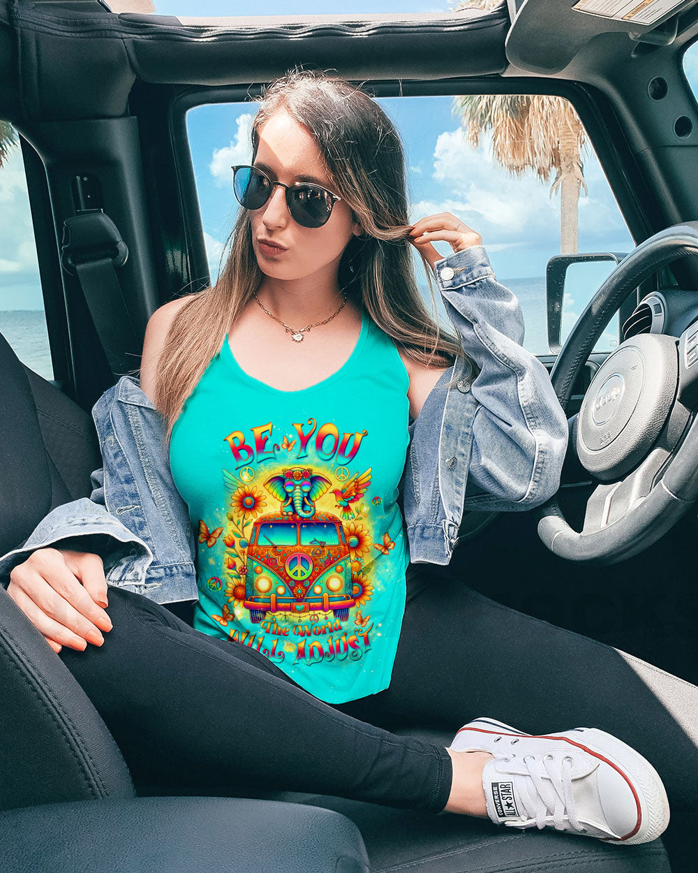 BE YOU THE WORLD WILL ADJUST ELEPHANT ALL OVER PRINT - TLTW2308244
