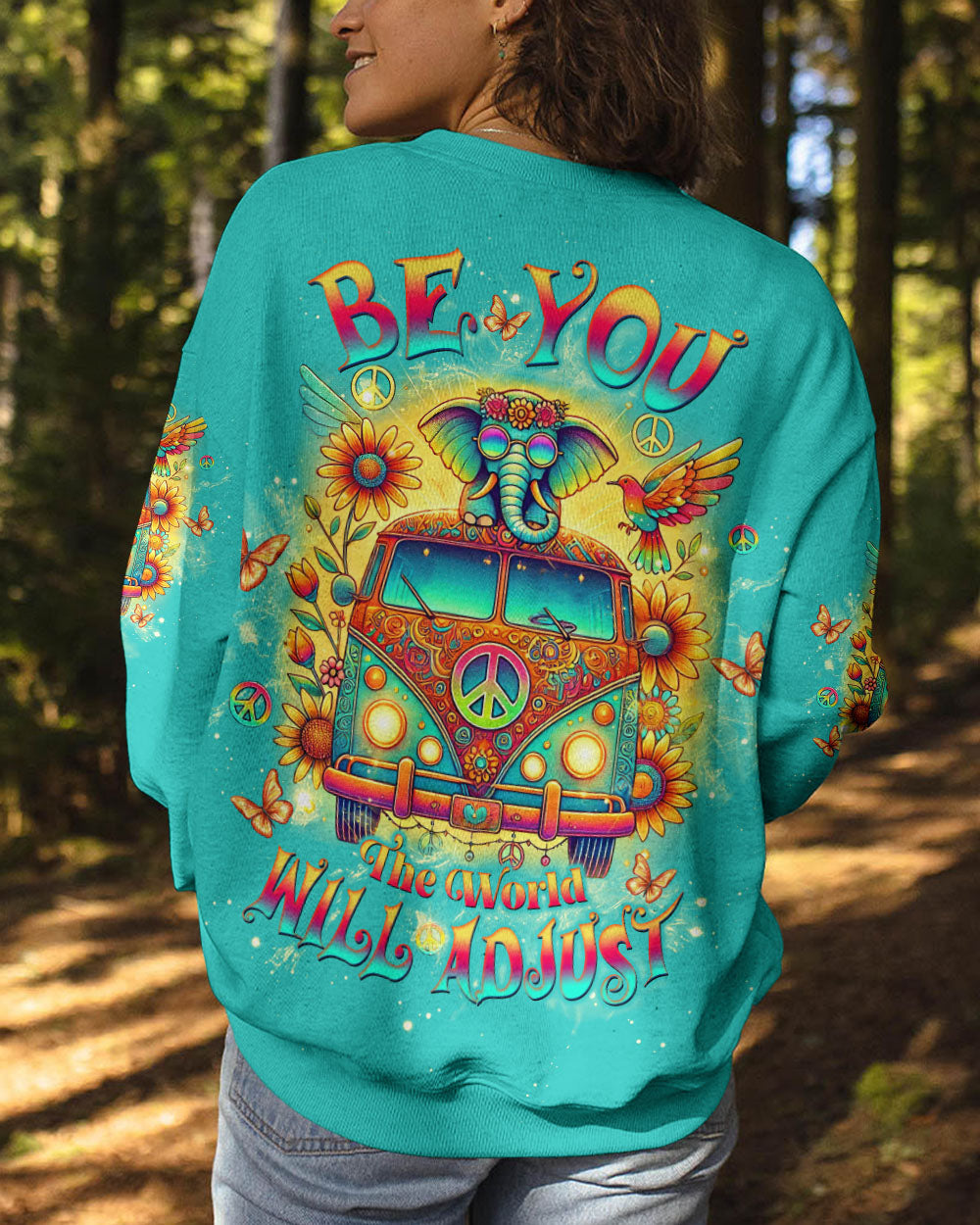 BE YOU THE WORLD WILL ADJUST ELEPHANT ALL OVER PRINT - TLTW2308244