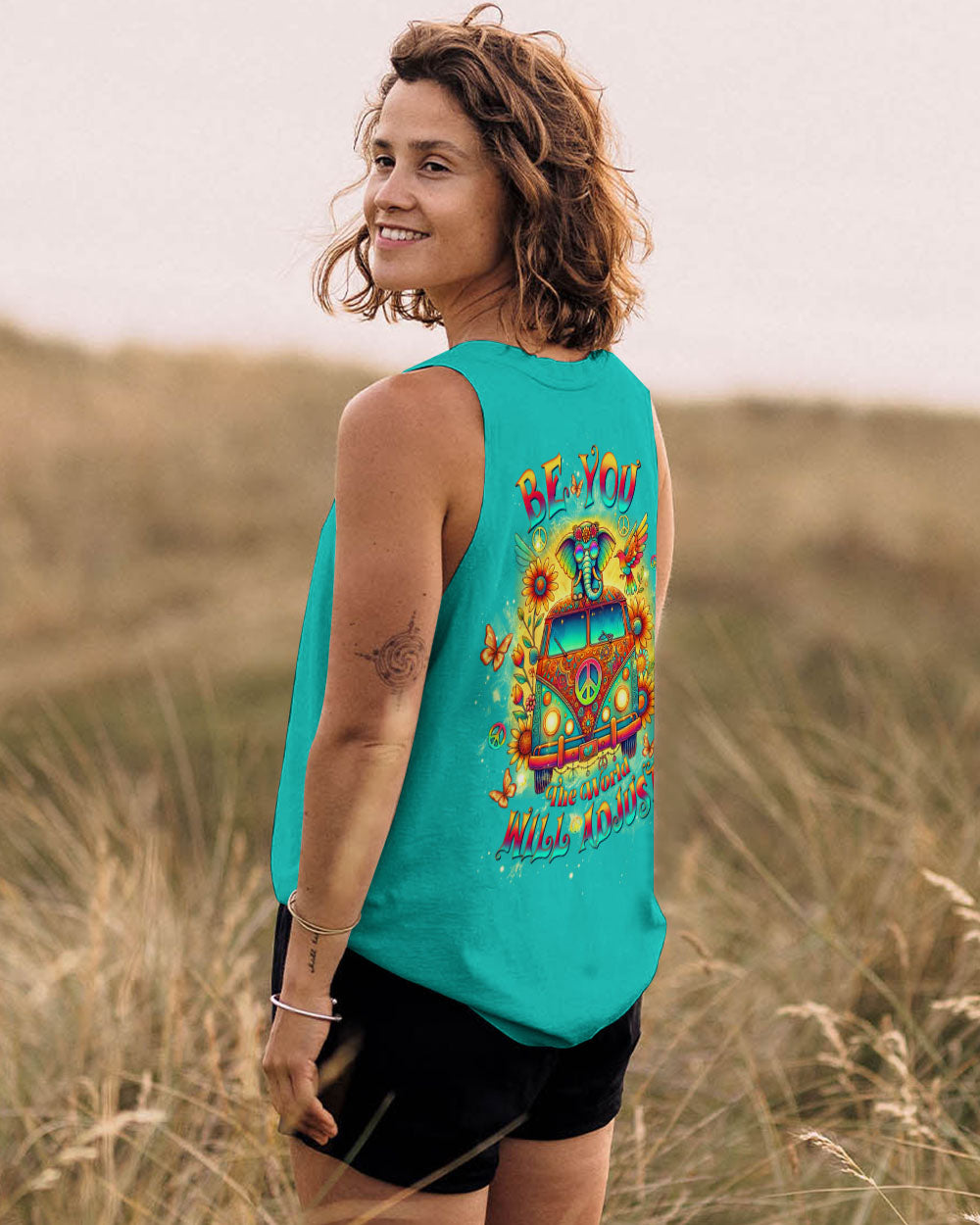 BE YOU THE WORLD WILL ADJUST ELEPHANT ALL OVER PRINT - TLTW2308244