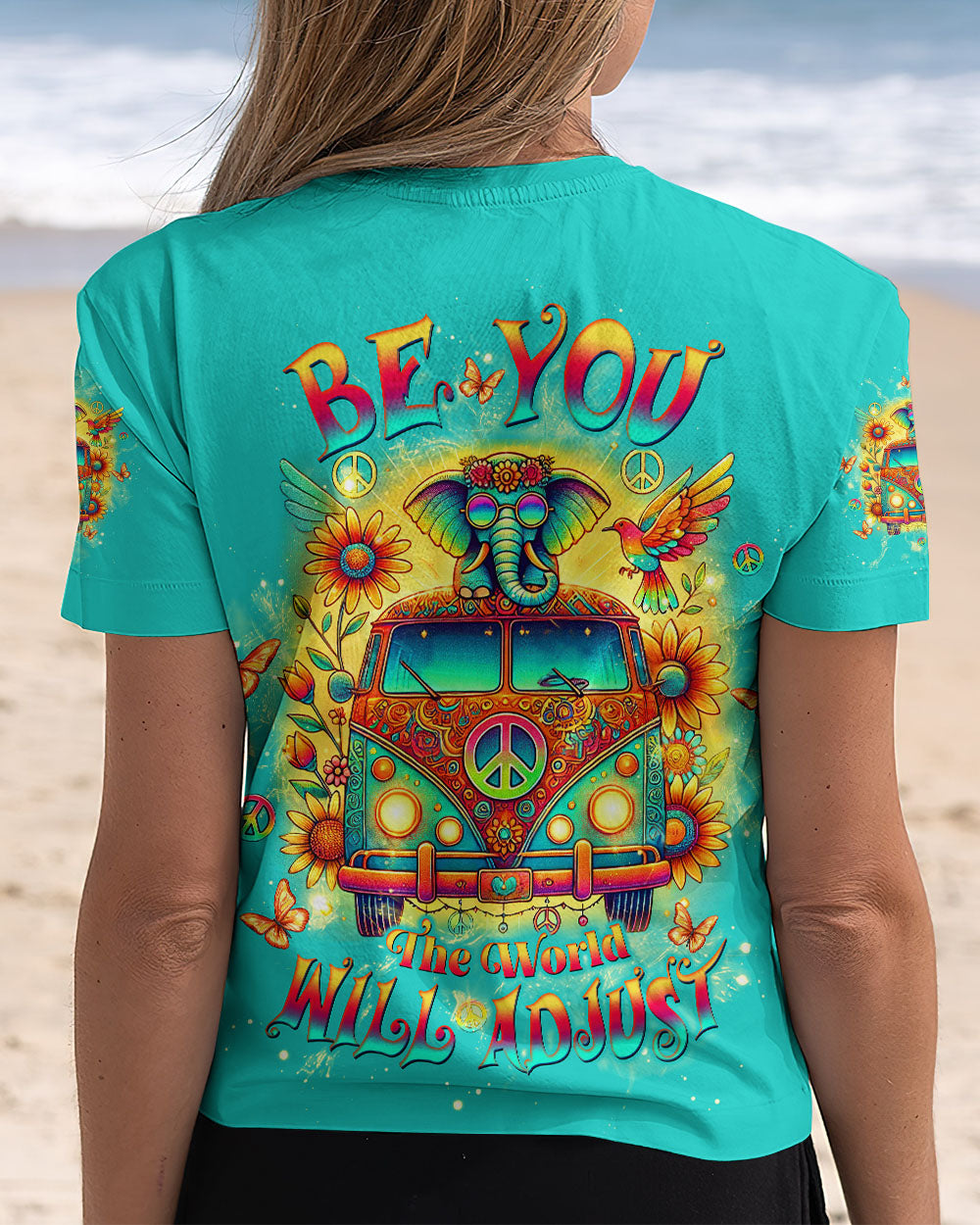 BE YOU THE WORLD WILL ADJUST ELEPHANT ALL OVER PRINT - TLTW2308244