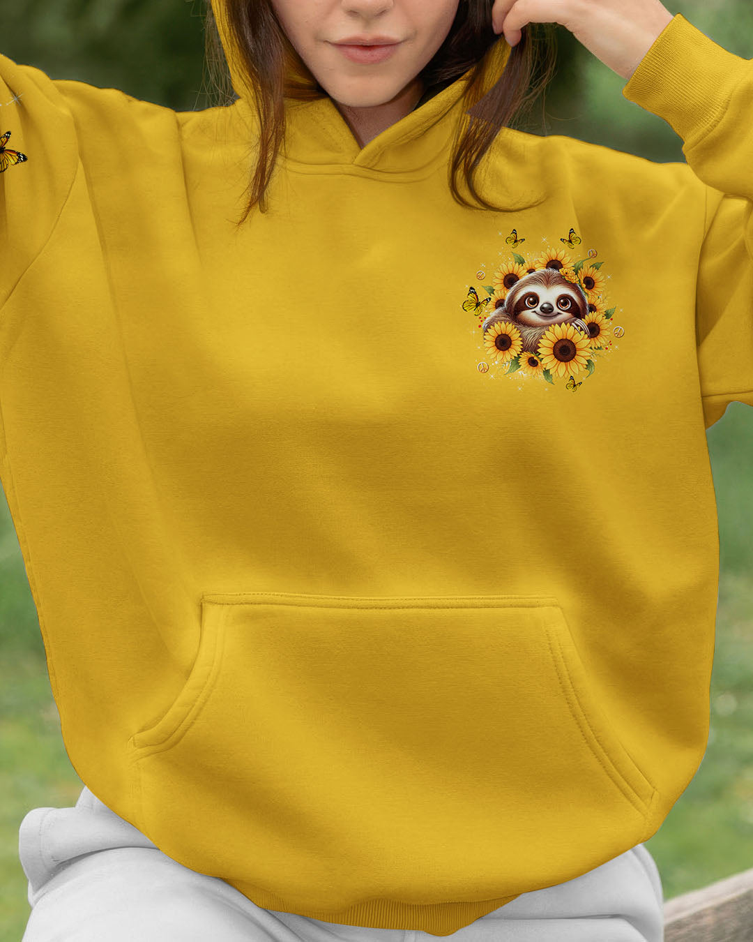 JUST BREATHE SLOTH SUNFLOWER ALL OVER PRINT - TLTW2310252