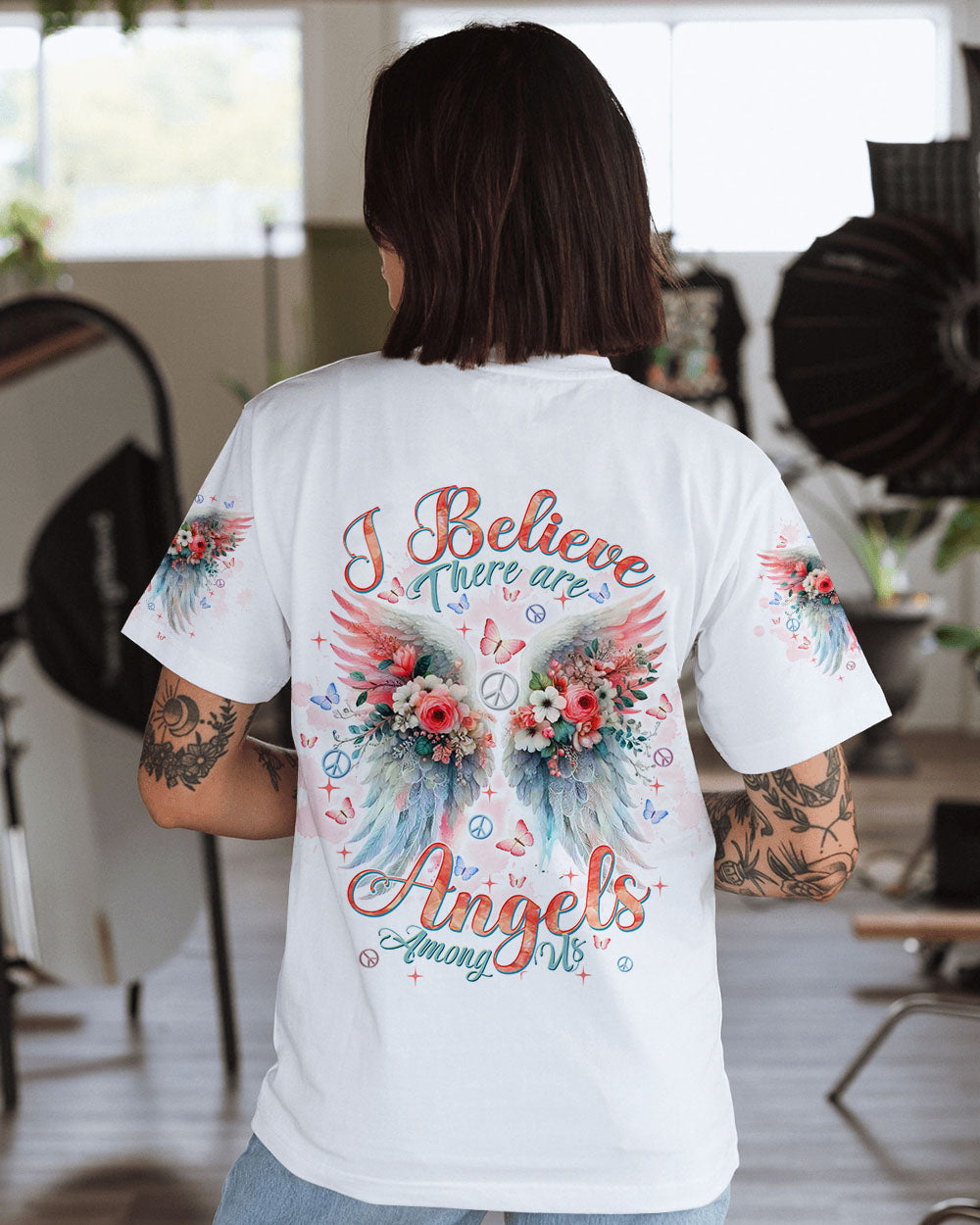 I BELIEVE THERE ARE ANGELS AMONG US WINGS ALL OVER PRINT - TLTW2312245