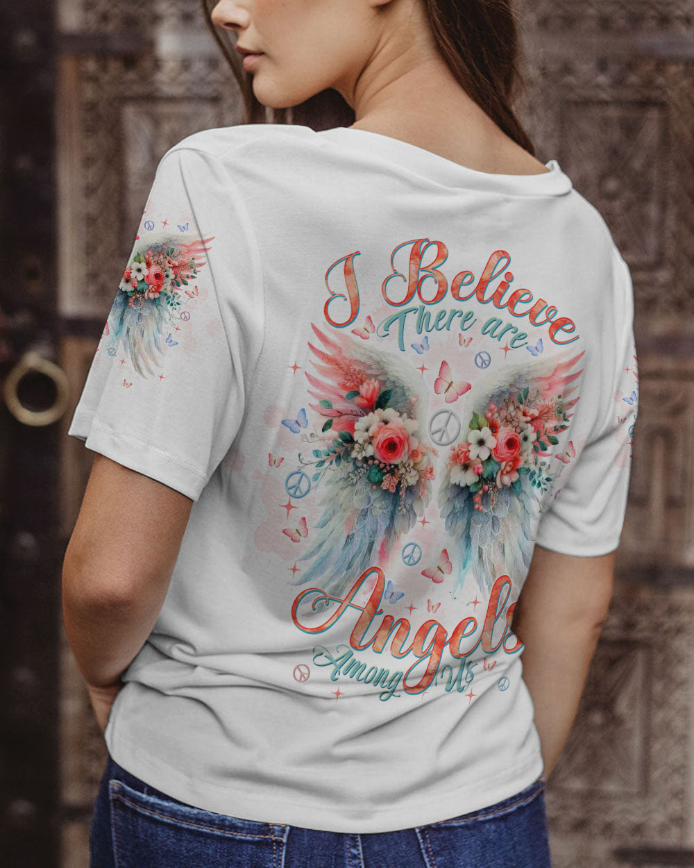 I BELIEVE THERE ARE ANGELS AMONG US WINGS ALL OVER PRINT - TLTW2312245