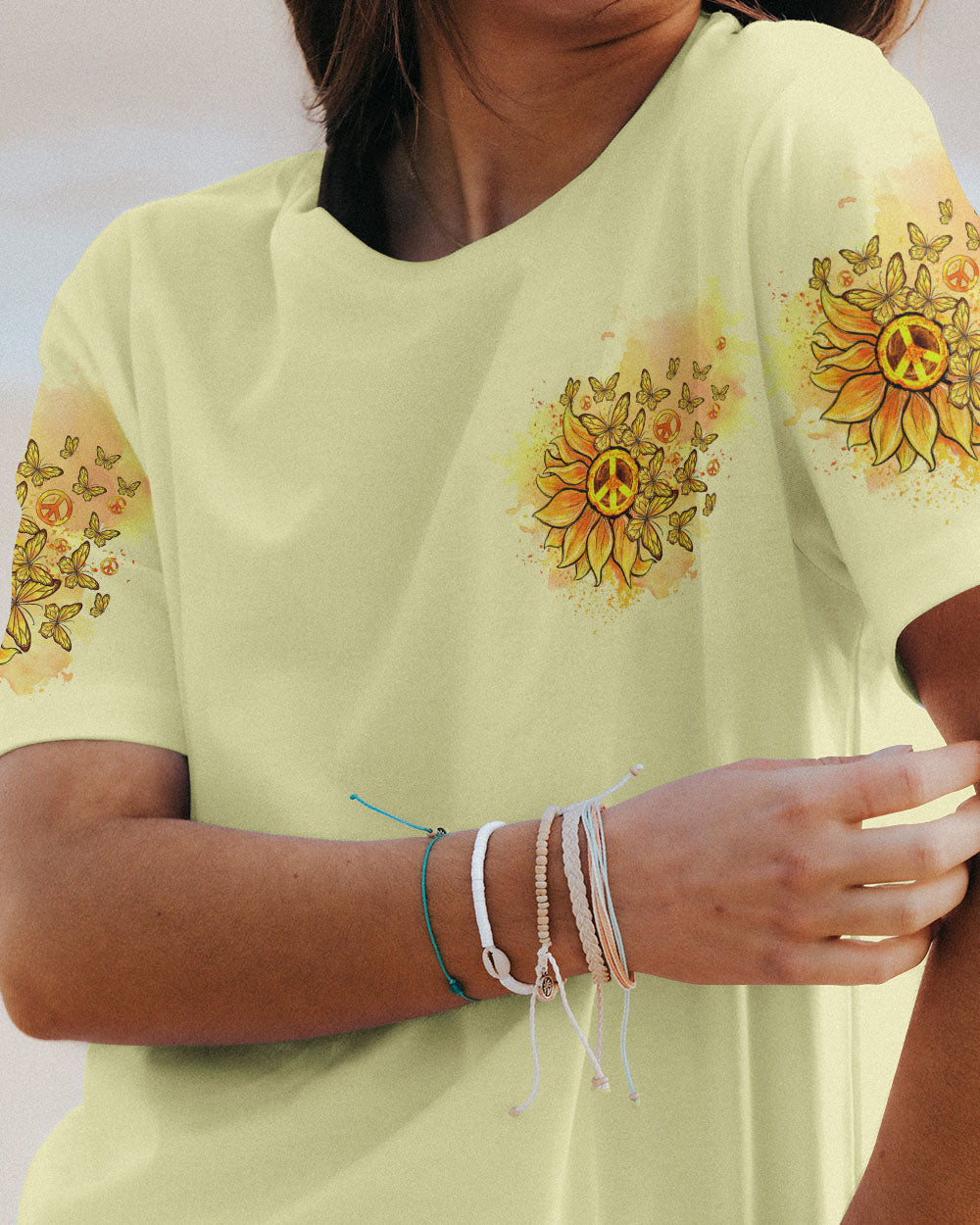 IMAGINE ALL THE PEOPLE LIVING LIFE IN PEACE SUNFLOWER ALL OVER PRINT - TLTW2408234