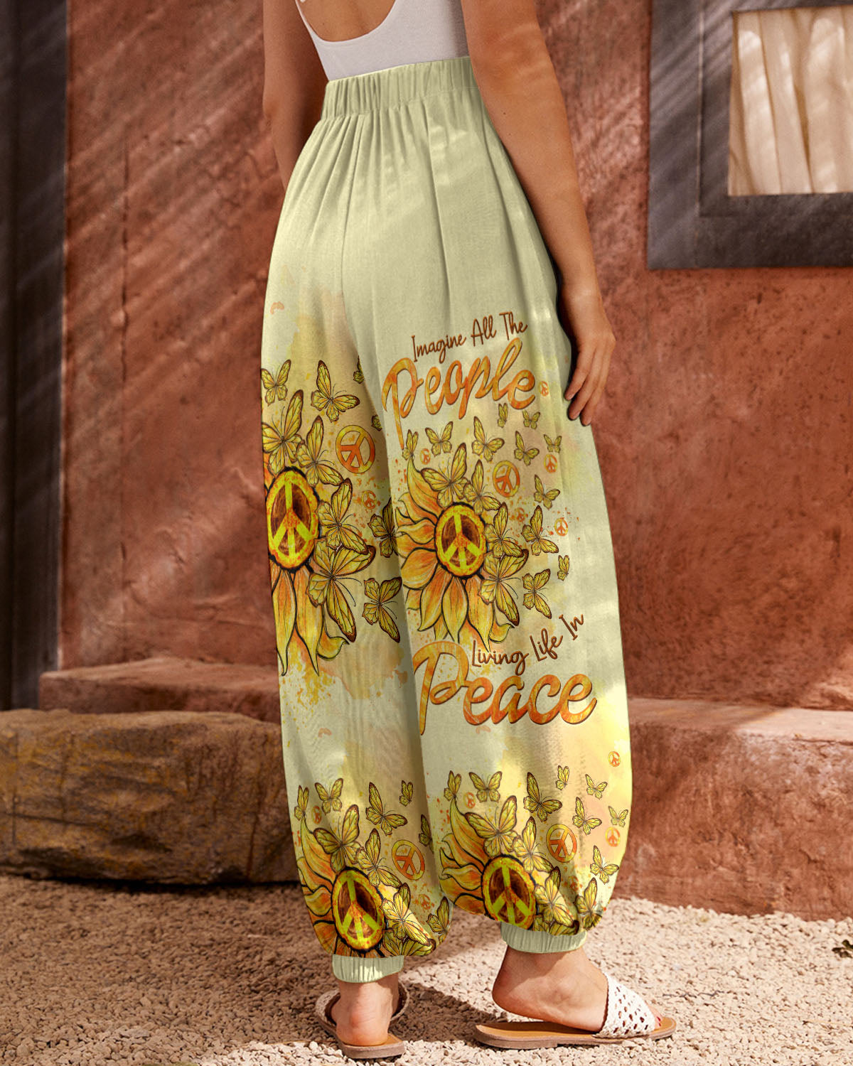 IMAGINE ALL THE PEOPLE LIVING LIFE IN PEACE SUNFLOWER ALL OVER PRINT - TLTW2408234