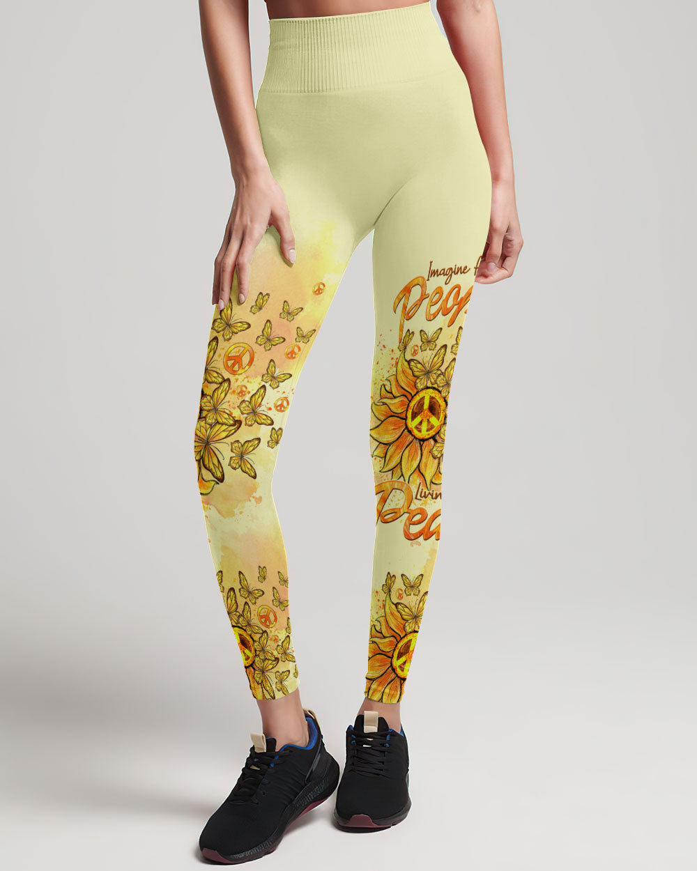 IMAGINE ALL THE PEOPLE LIVING LIFE IN PEACE SUNFLOWER ALL OVER PRINT - TLTW2408234