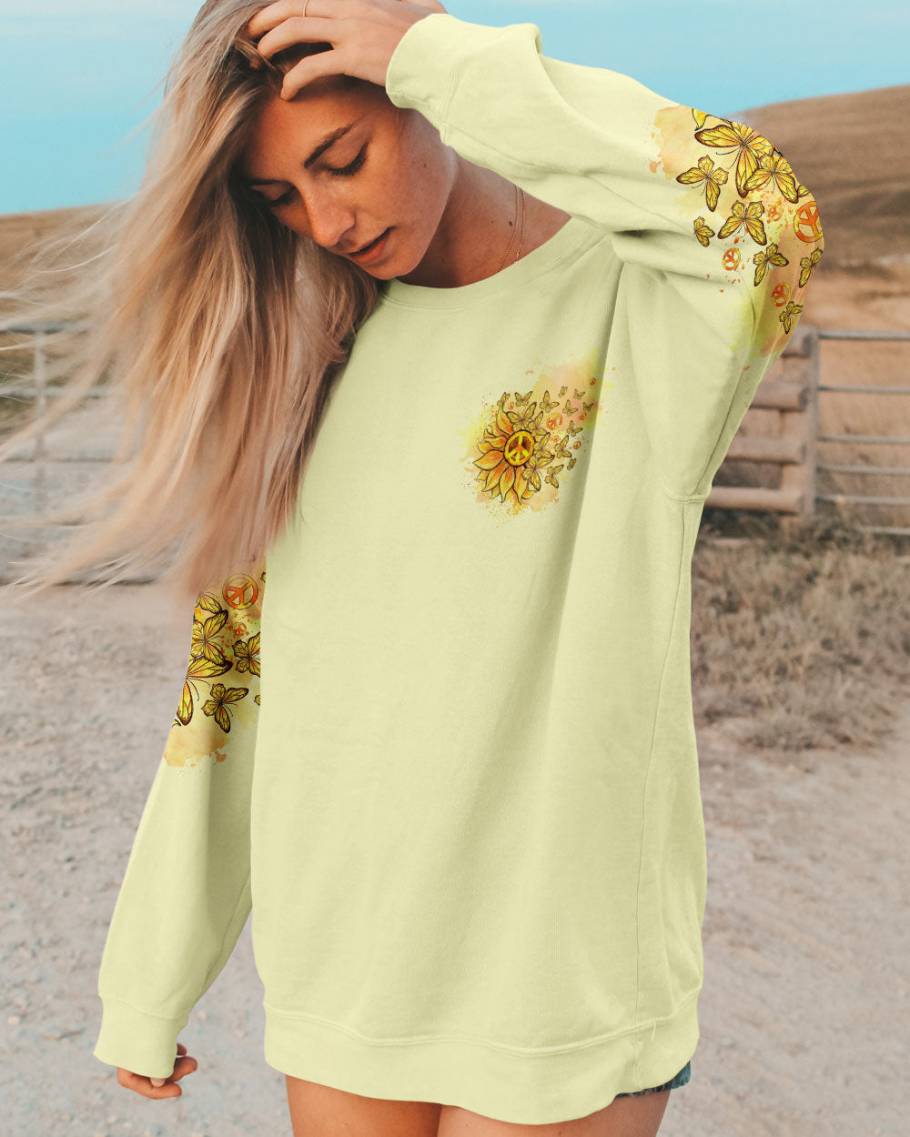 IMAGINE ALL THE PEOPLE LIVING LIFE IN PEACE SUNFLOWER ALL OVER PRINT - TLTW2408234