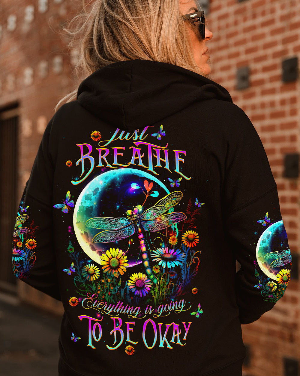 JUST BREATHE DRAGONFLY FLORAL MOON ALL OVER PRINT - TLTW2411232