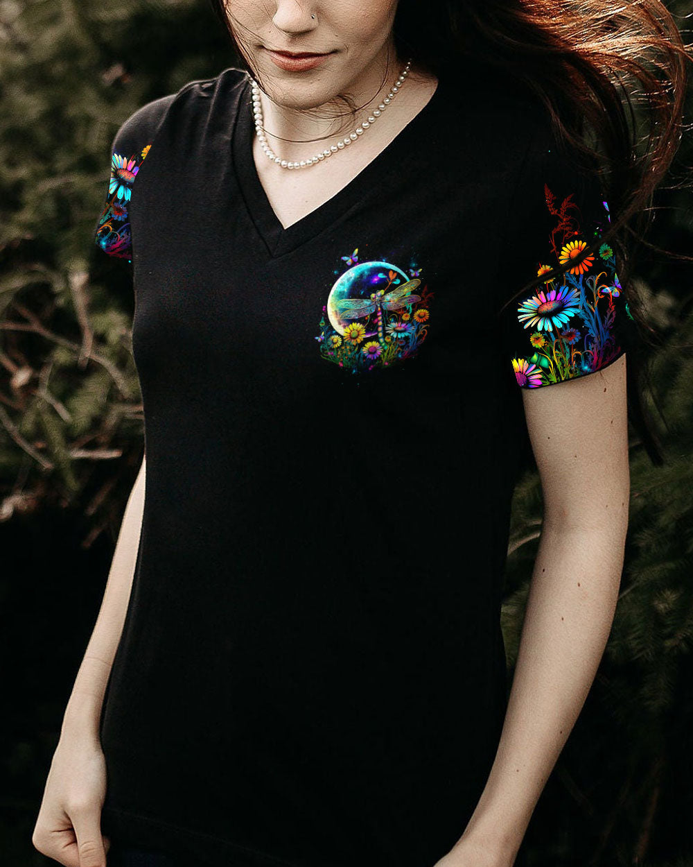 JUST BREATHE DRAGONFLY FLORAL MOON ALL OVER PRINT - TLTW2411232