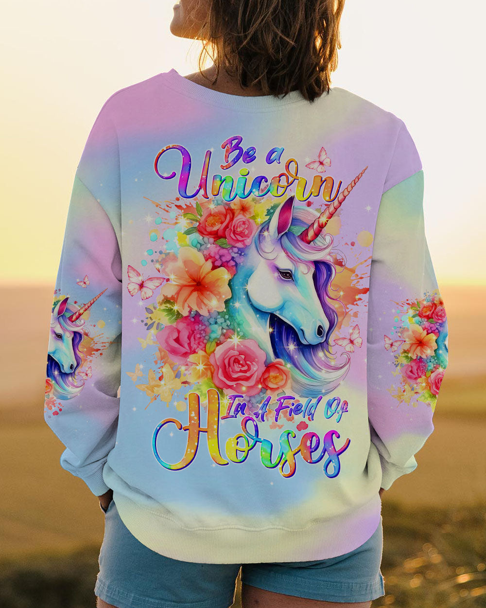 BE A UNICORN ALL OVER PRINT - TLTW2501242