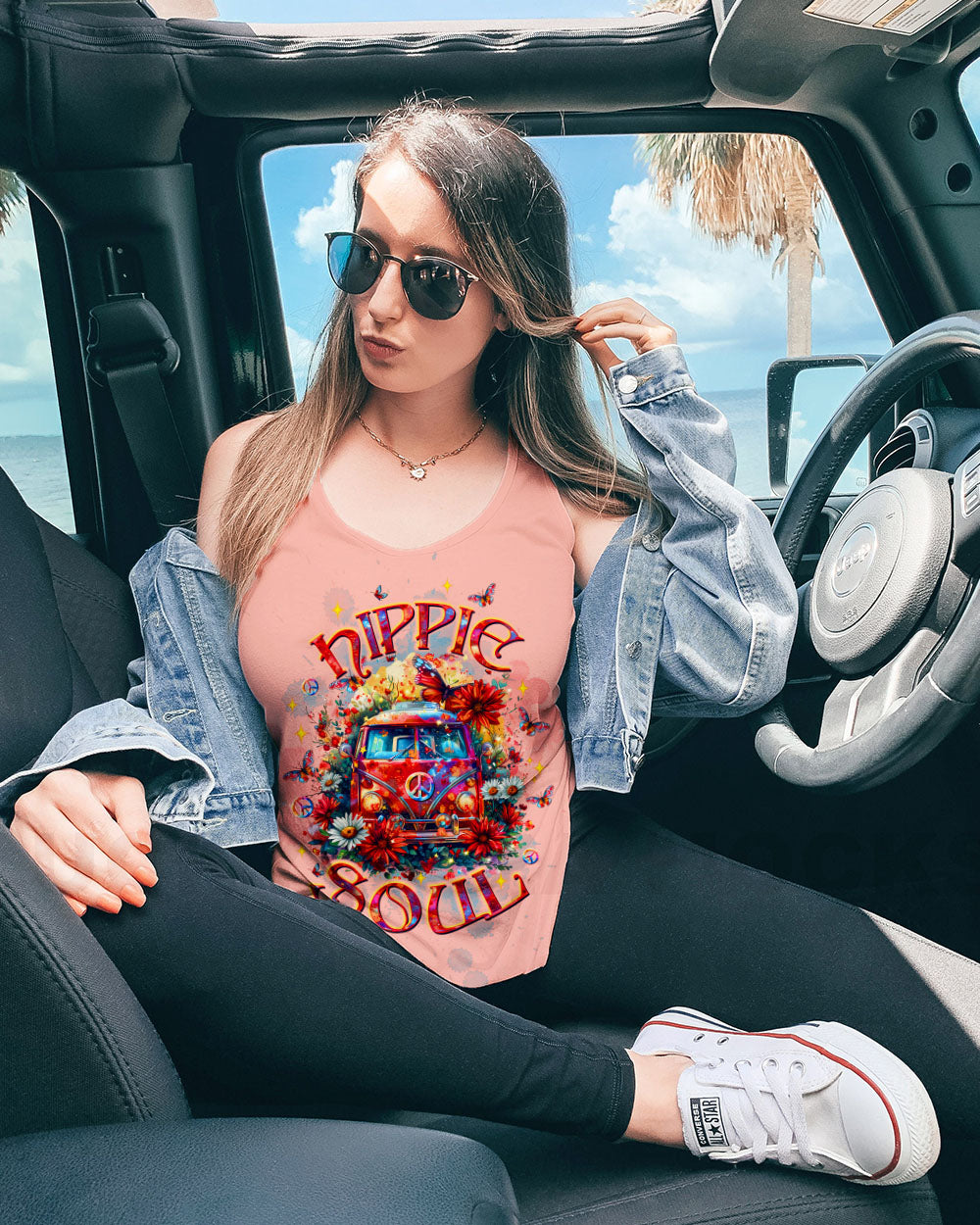 HIPPIE SOUL BUS FLOWER ALL OVER PRINT  - TLTW2503253